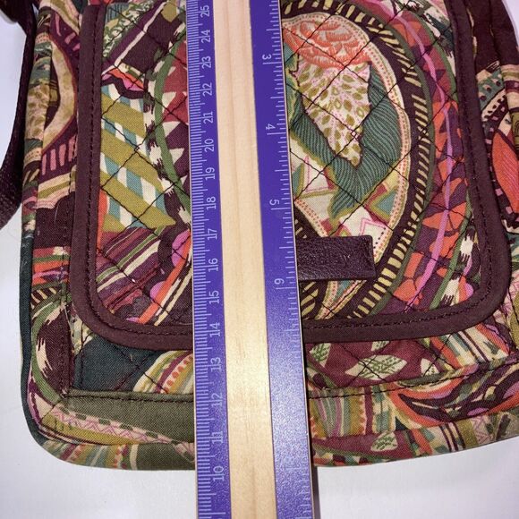 Vera Bradley Quilted Bag 4 Pockets Canvas Adjustable Strap - Picture 6 of 7